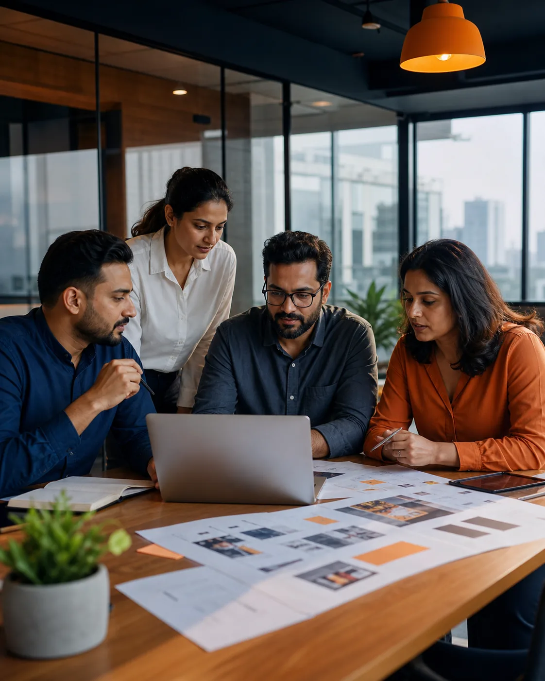 Indian marketing professionals collaborating on campaign strategy